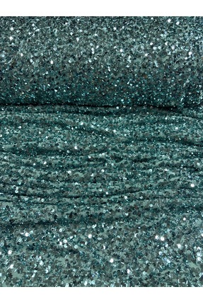 Lidya Kumaş Payetli Taçlı Pulu Kumaş