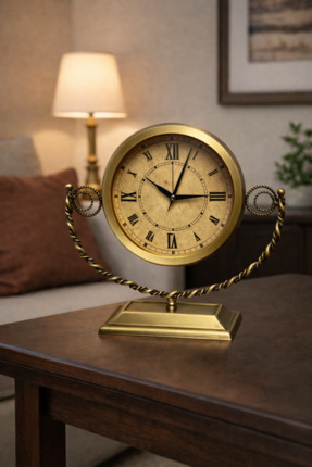 AZELON METAL ESKİTME HALAT MODEL 33 cm * 30 cm EV OFİS DEKORATİF MASA SAATİ