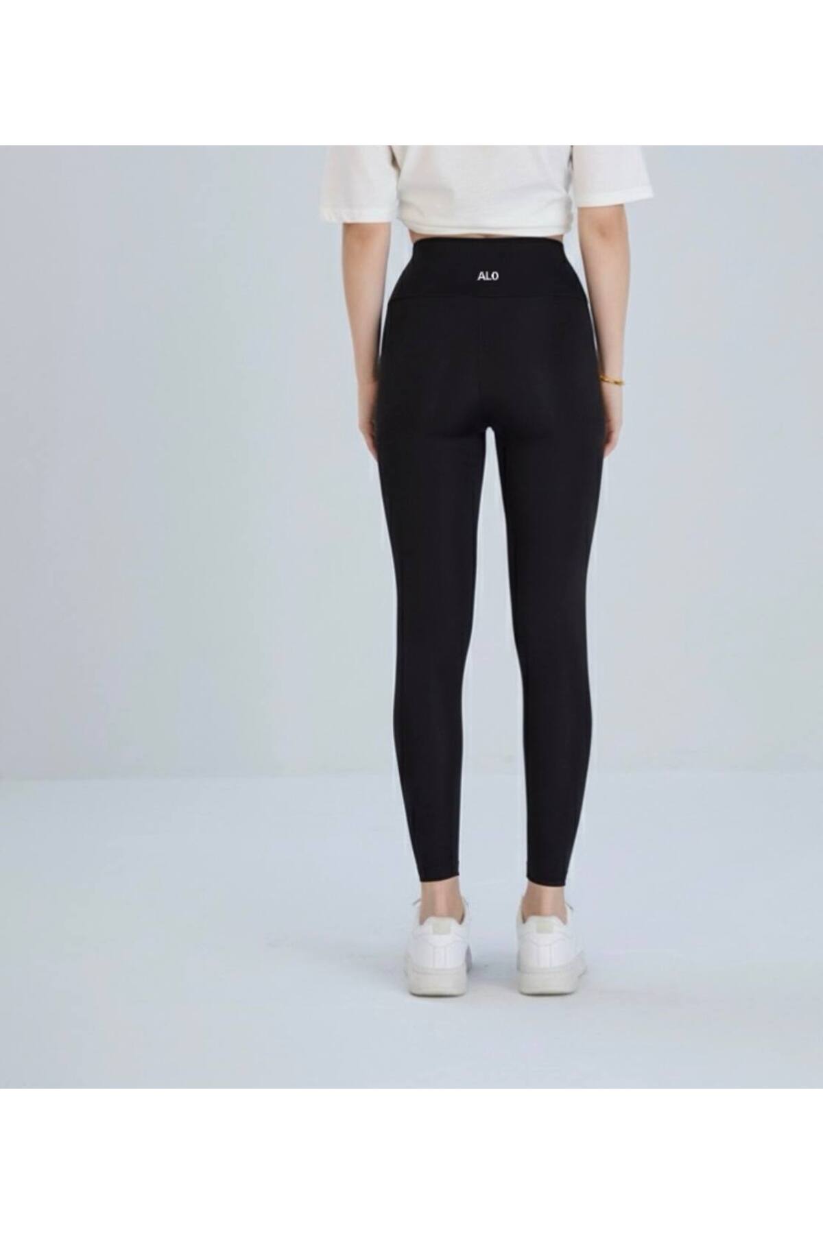 AL0 Colanți de scufundări cu talie înaltă, cu imprimeu pe spate, din bumbac d...