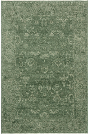 Cool Halı Şahmaran Yeşil Vintage Eskitme Klasik Desenli Yumuşak Parlak Dokuma...