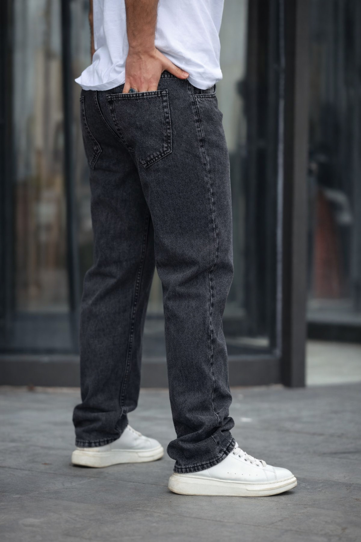 comstar Erkek Baggy Rahat Kalıp Bel Lastikli Pantolon görsel 4
