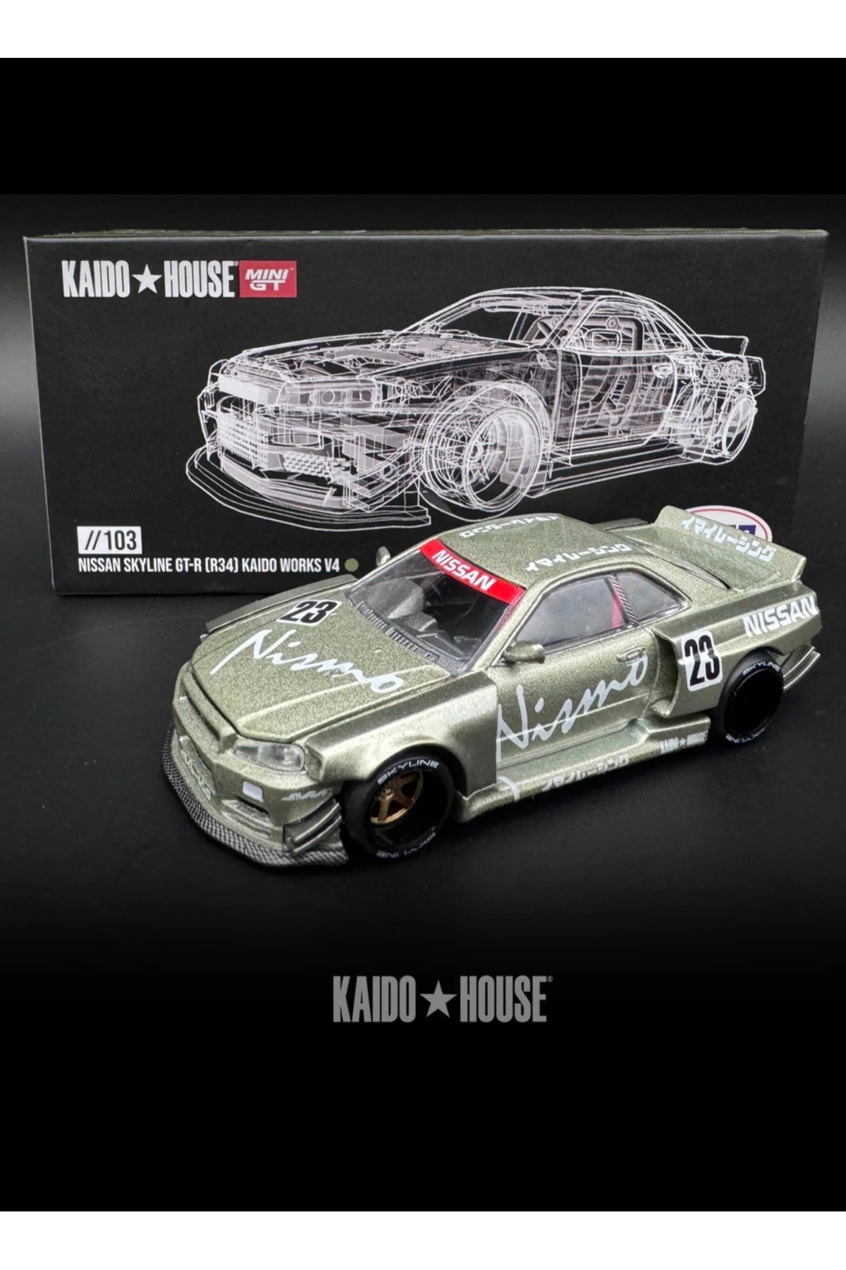 未開封 Nissan Skyline GT-R R34 Kaido 4SET ÖN SATIŞ) Mini GT 1/64 [KaidoHouse x MiniGT] Nissan Skyline GT-R