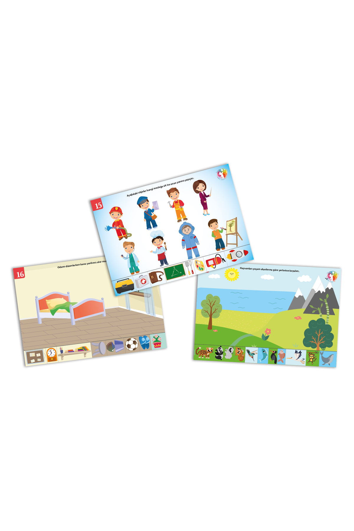 MERT BEBEK Kes Yapıştır Oyna Karma Etkinlik Seti | 3+ Yaş | 45 Sayfa | Makas & Yapıştırıcı Hediye fotoğrafı 5 (önizleme)