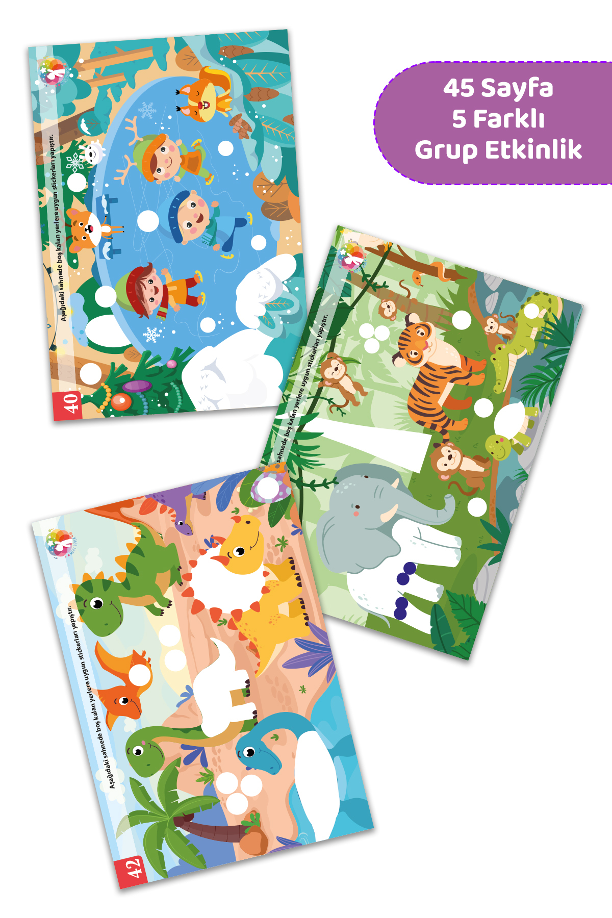 MERT BEBEK Kes Yapıştır Oyna Karma Etkinlik Seti | 3+ Yaş | 45 Sayfa | Makas & Yapıştırıcı Hediye fotoğrafı 7 (önizleme)