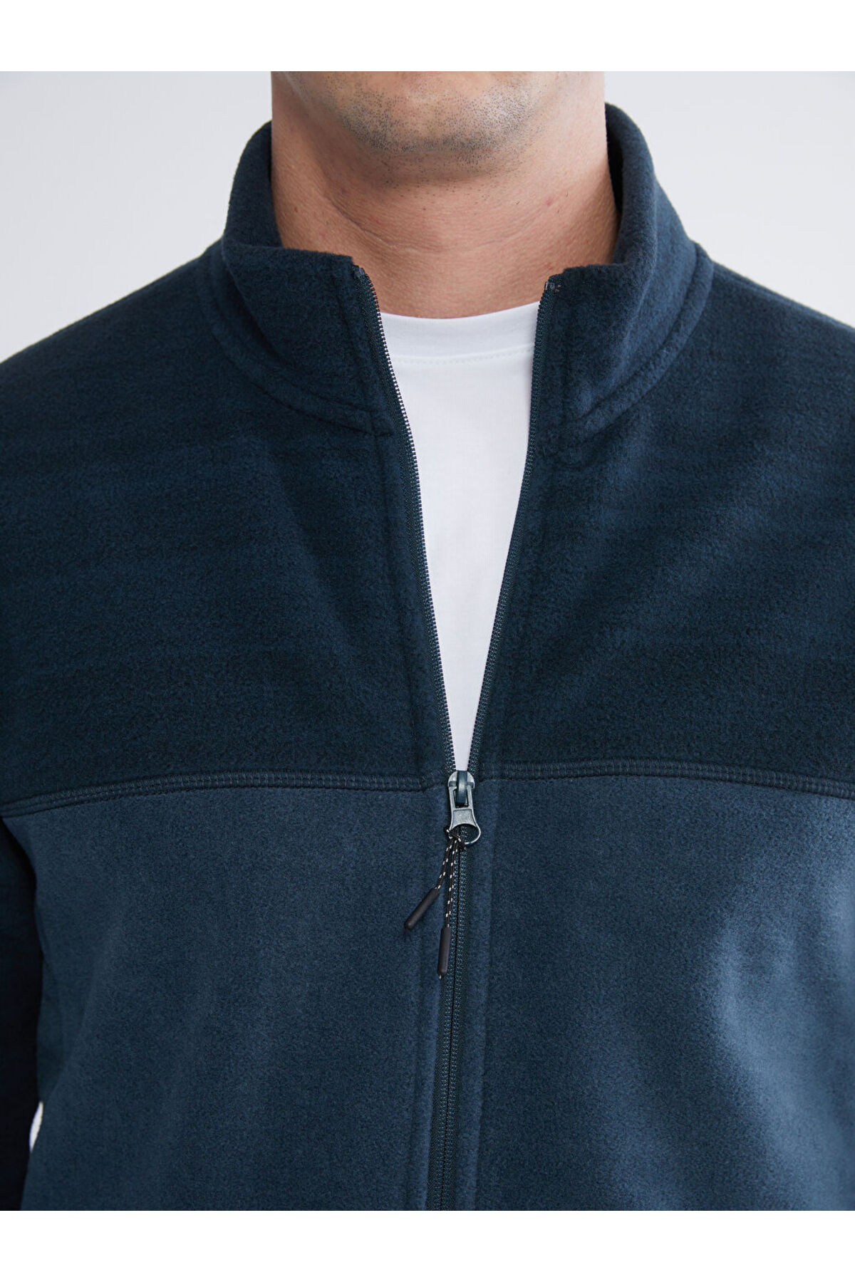 Petrol Dik Yaka Polar Erkek Fermuarlı Sweatshirt — رنگارنگ TYCDE4CD302A7860898BD3700 — تصویر 3 از 6