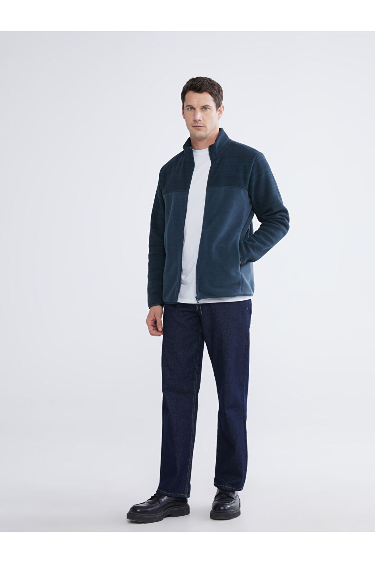 Petrol Dik Yaka Polar Erkek Fermuarlı Sweatshirt — رنگارنگ TYCDE4CD302A7860898BD3700 — تصویر 2 از 6