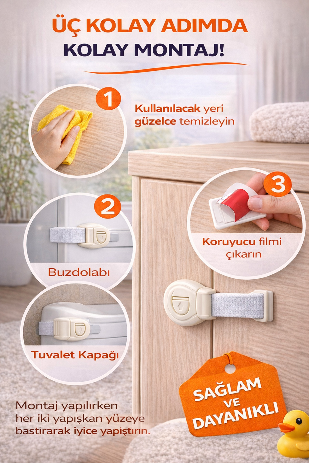 HGROUP Çocuk Güvenlik Dolap ve Çekmece Kilidi - Çok Amaçlı Bebek ve Çocuk İçin Emniyet Güvenlik Aparatı fotoğrafı 2 (önizleme)