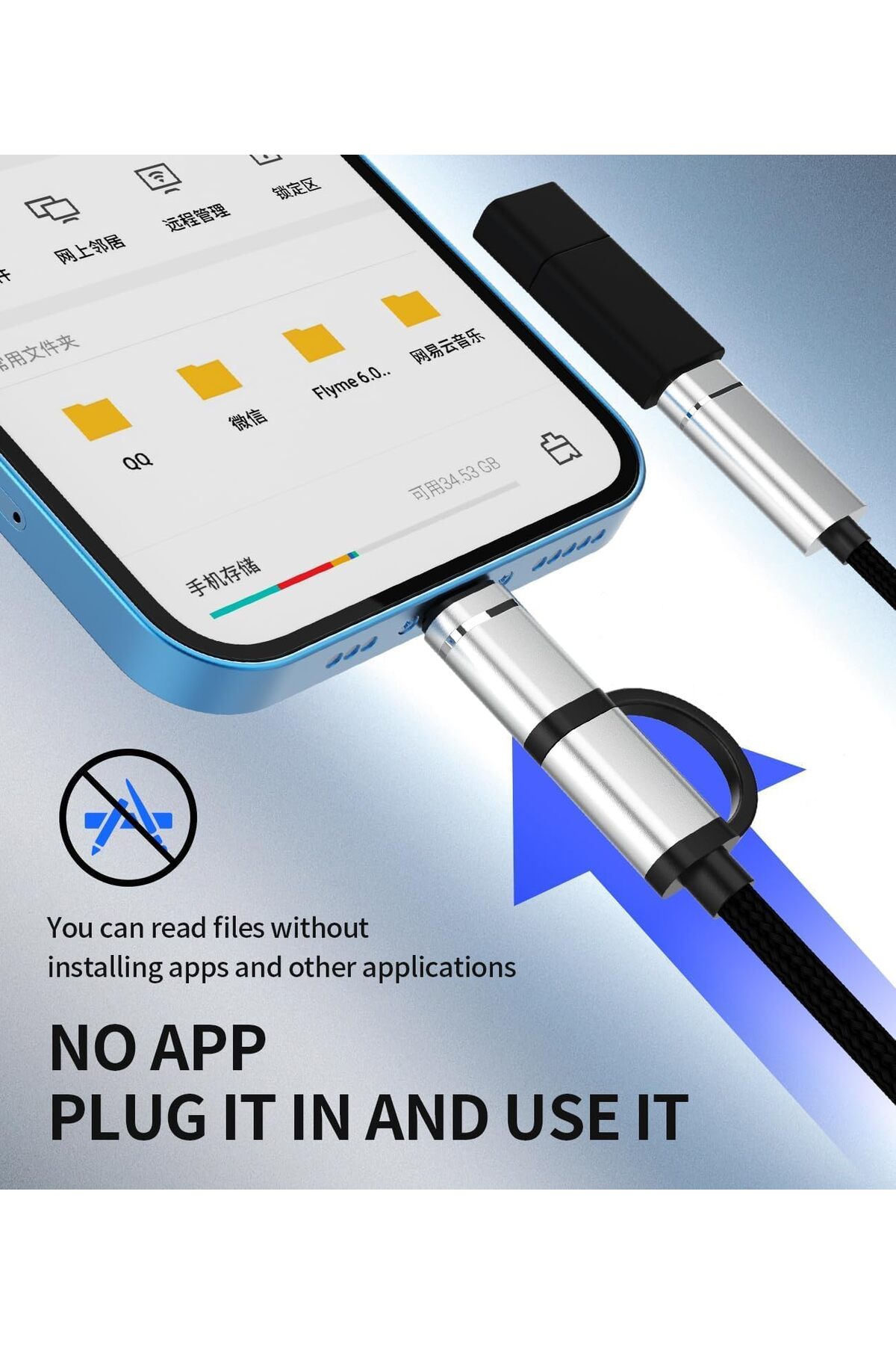 iPhone X/11/12/13/14/15/16 Plus/17 Air/17 Pro Max/18 Duo Uyumlu Type-C/Lightning To USB Çevirici OTG/HUB