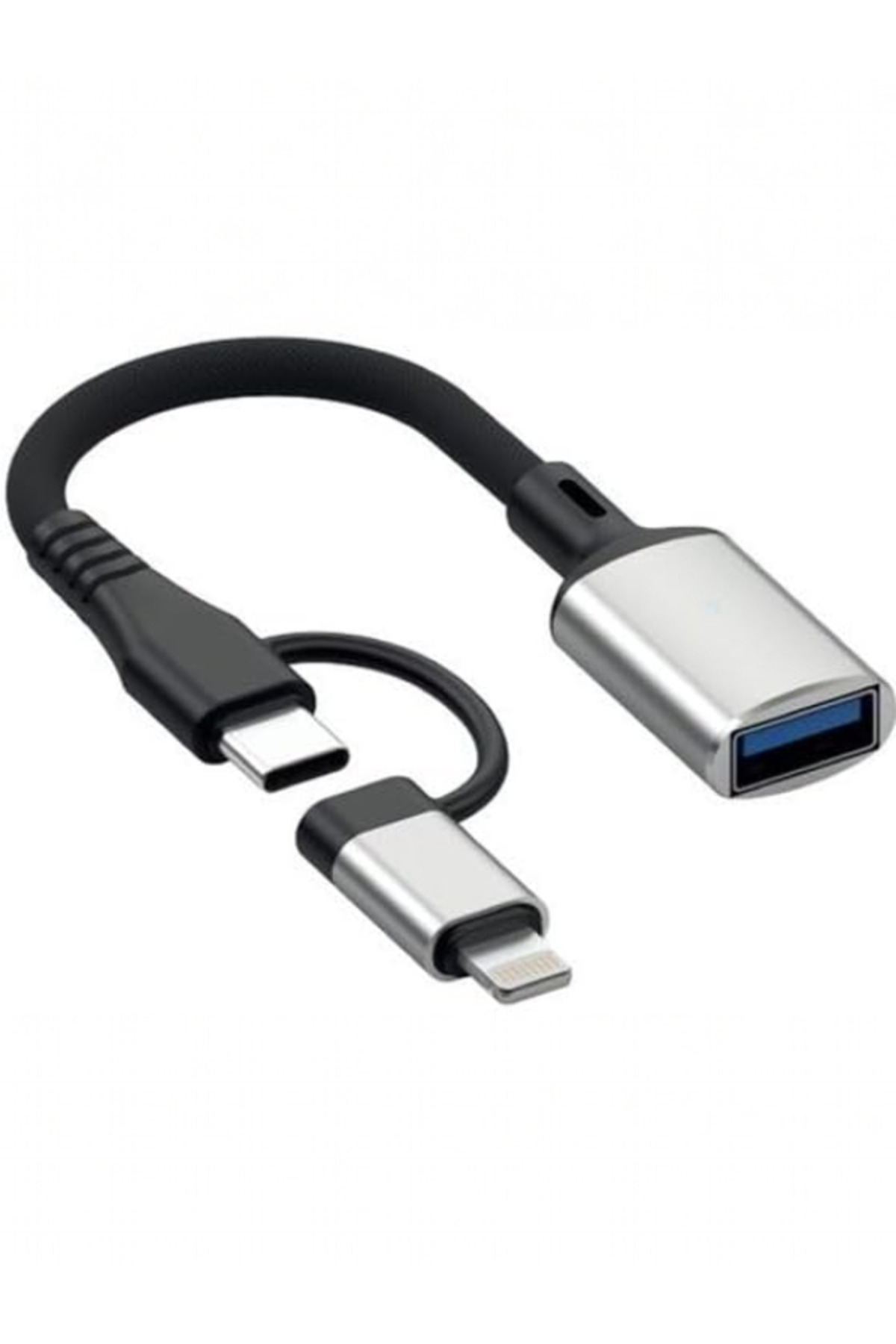 iPhone X/11/12/13/14/15/16 Plus/17 Air/17 Pro Max/18 Duo Uyumlu Type-C/Lightning To USB Çevirici OTG/HUB