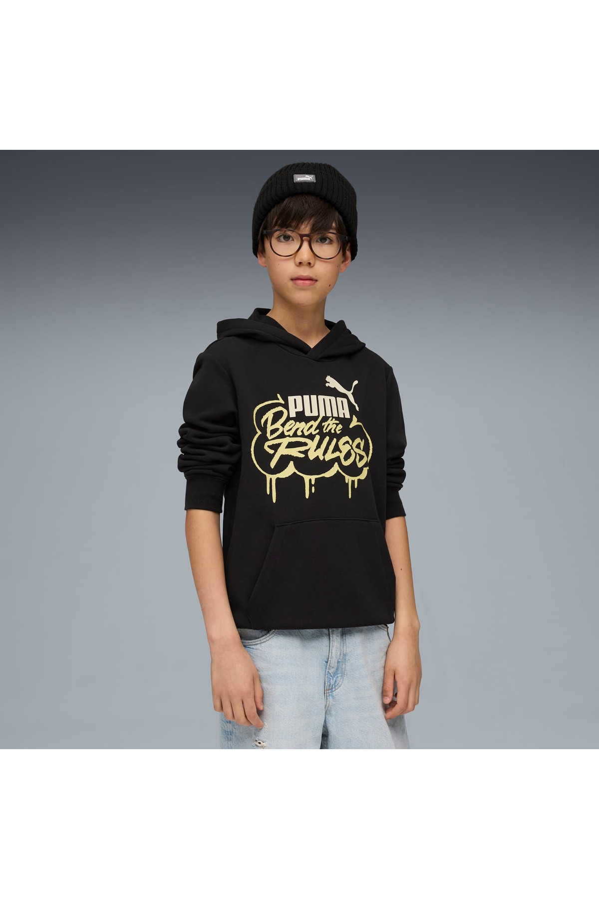 Puma MID90s Genç Kapüşonlu SWEATSHIRT görsel 5