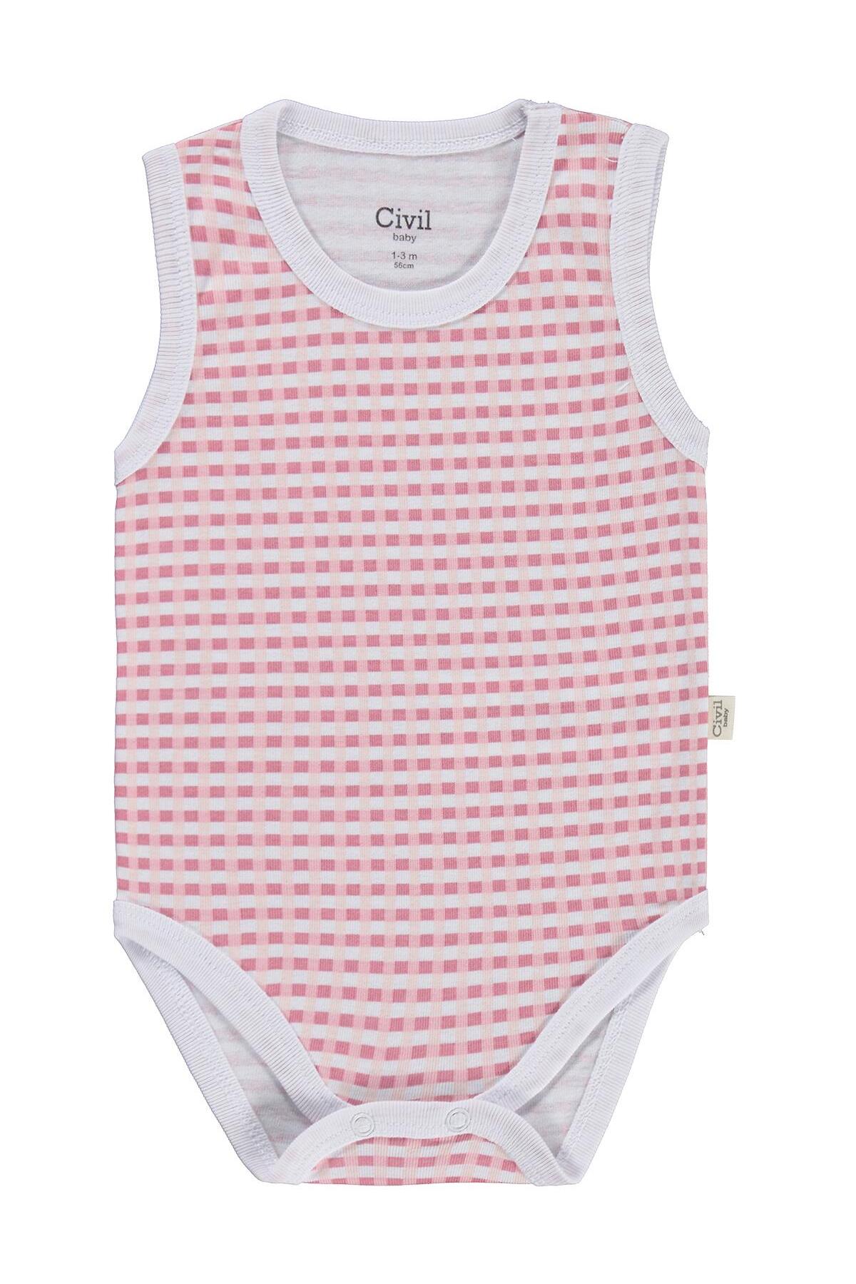 Civil Baby Kedi Empirmeli 3 Lü 0-36 Ay Çıtçıtlı Badi - Beyaz fotoğrafı 5 (önizleme)