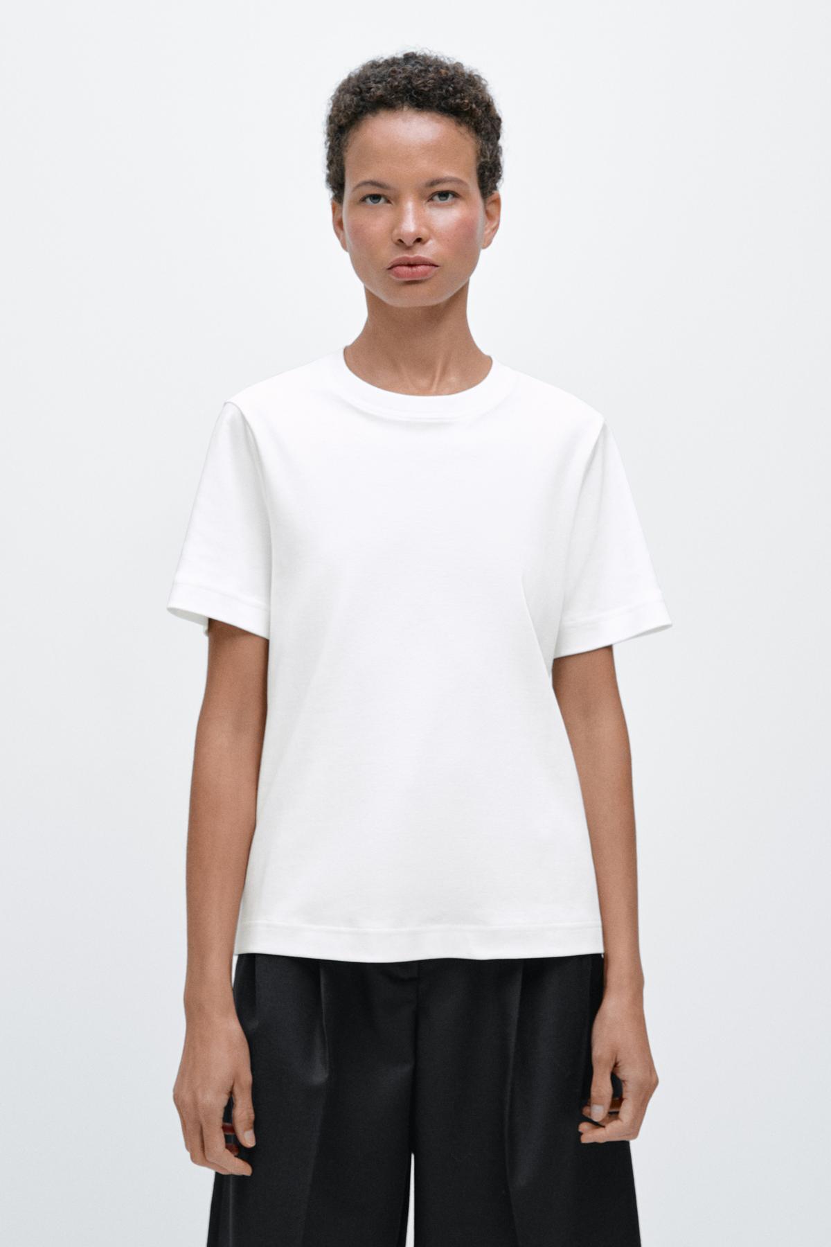 Massimo Dutti  %100 pamuklu ve kısa kollu t-shirt - Görsel 2