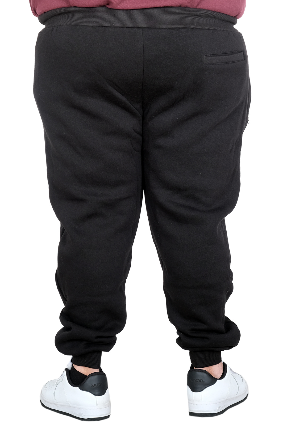 ModeXL Mode XL Büyük Beden Erkek Ribana Paça Fermuarlı Eşofman Altı 22506 SIYAH görsel 5