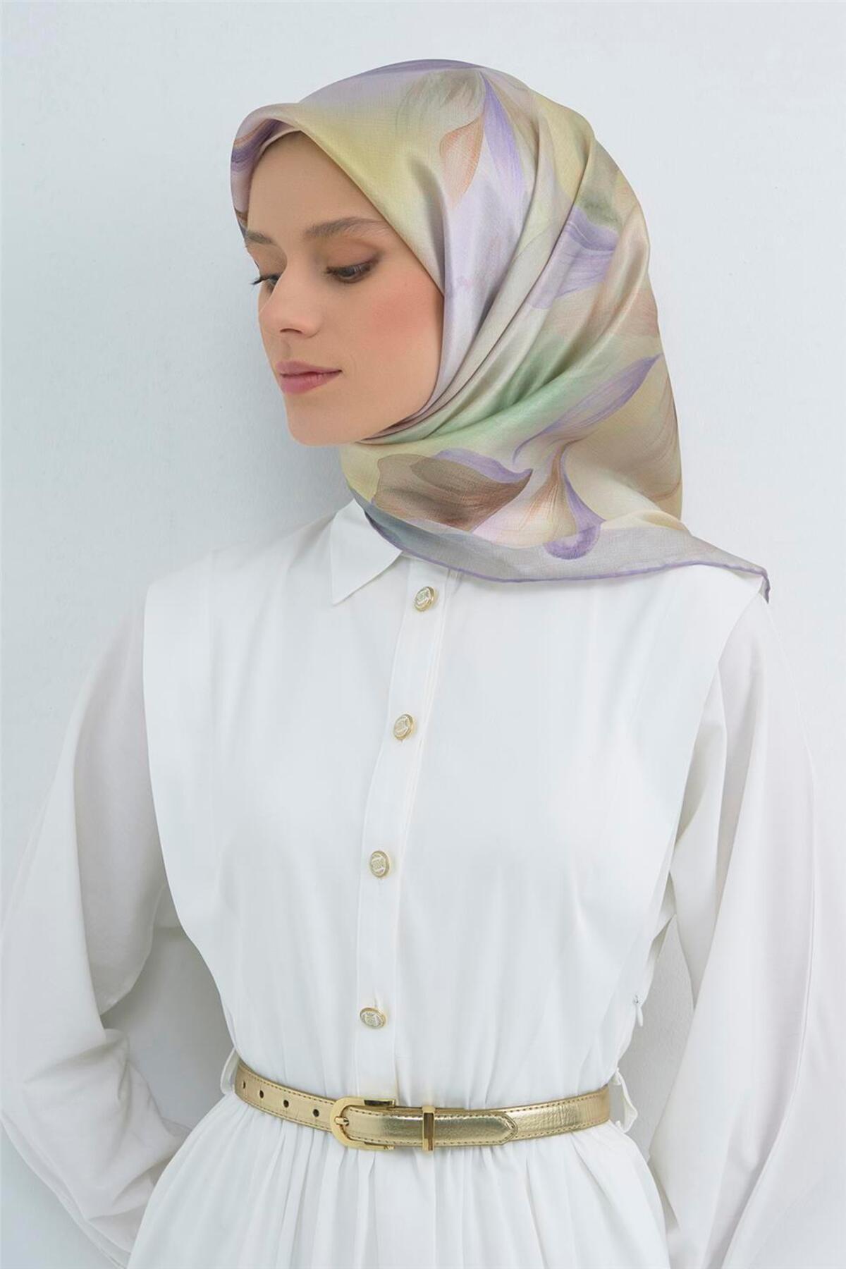 Saf İpek Sura Eşarp 9519D 84