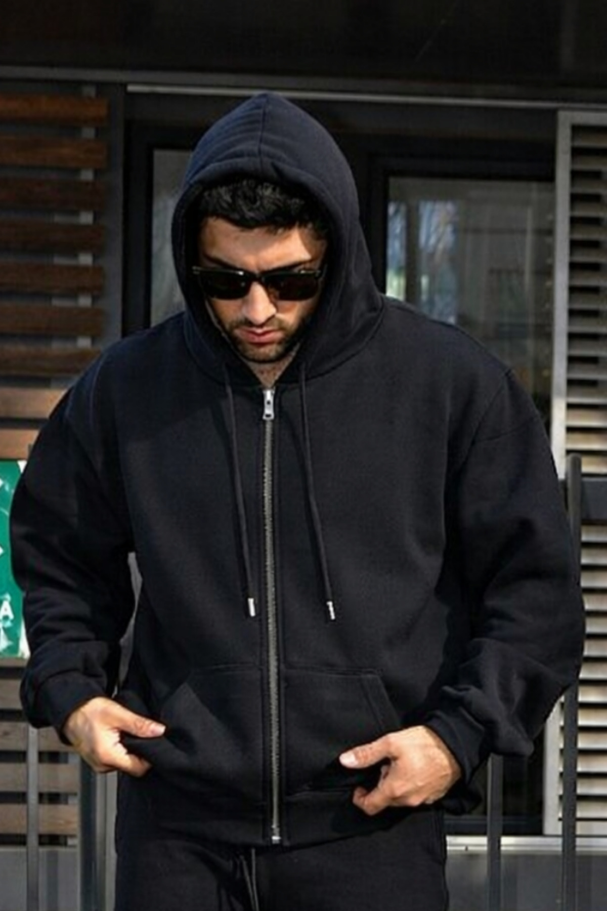 YAKAMEL  Erkek 3 İplik Şardonlu Kalın Mevsimlik Basic Hırka - Görsel 2