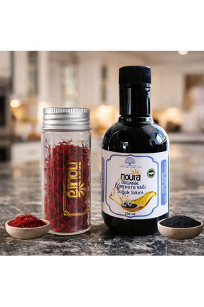 Noura Natural İran Safranı 3 gr ve Organik Çörekotu Yağı 250 ml