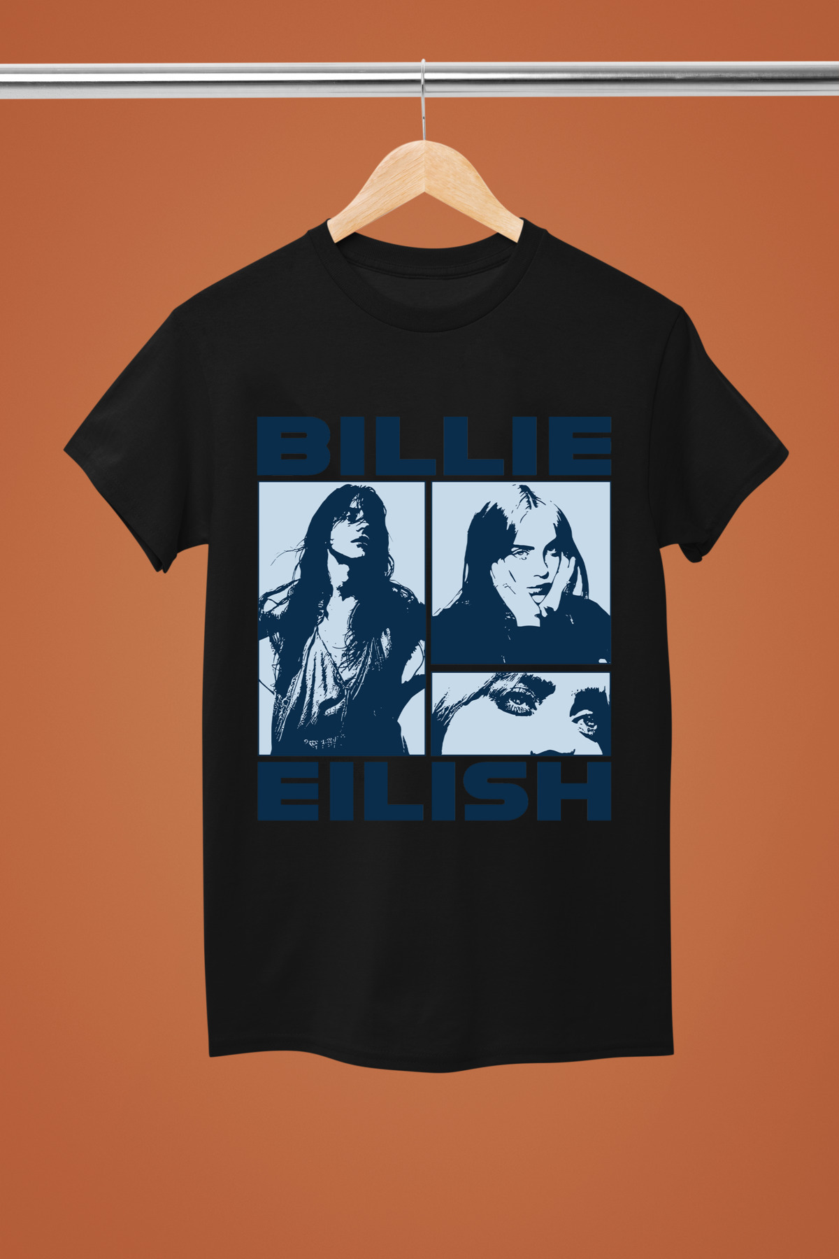 BILLIE EILISH PRINTED COTTON SHORT SLEEVE REGULAR FIT YOUNG AND CHILD TSHIRT