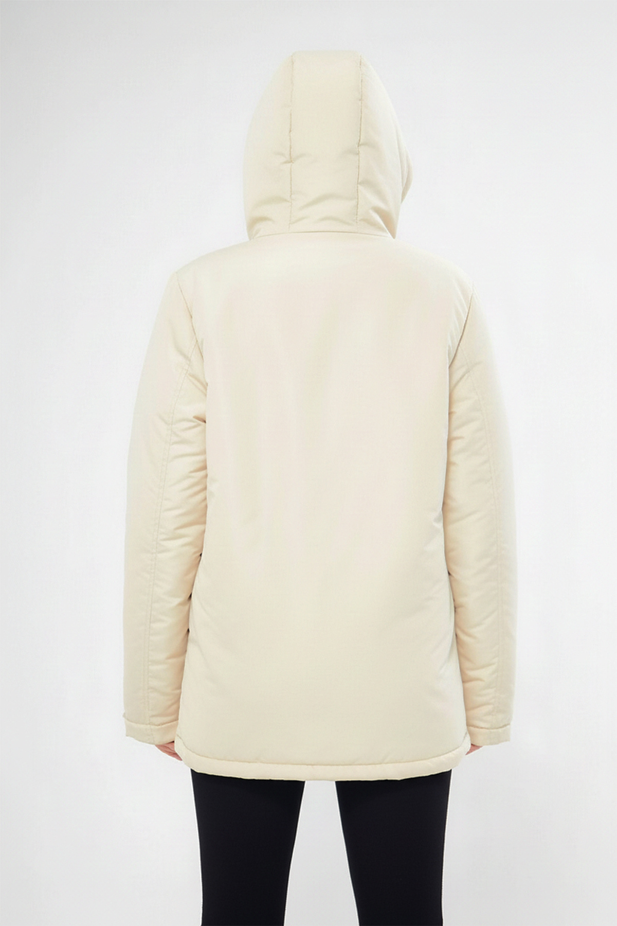 QAWWA  Kadın İçi Kürklü Su ve Rüzgar Geçirmez Kapüşonlu Parka & Mont & Kaban - Görsel 5