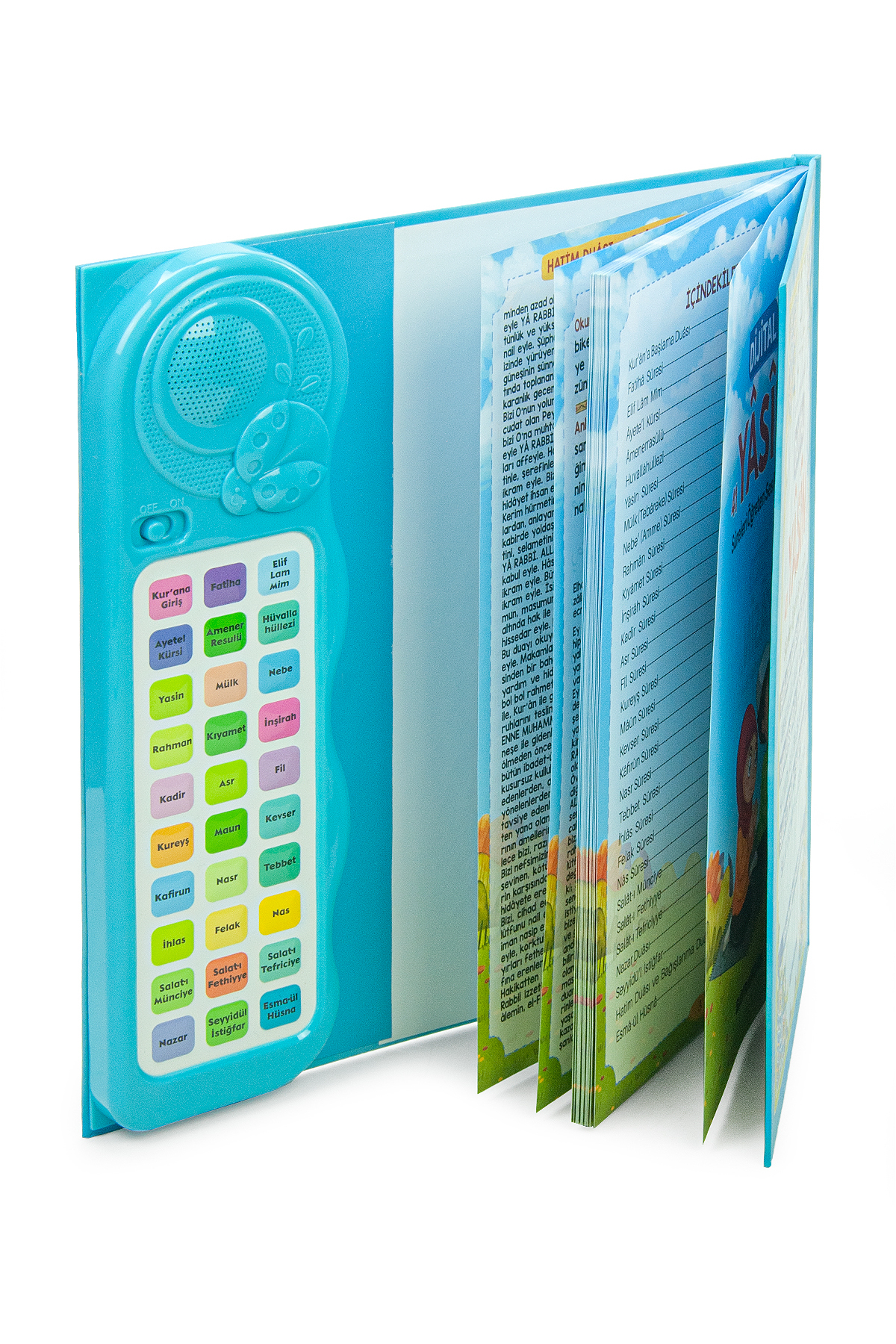 ihvan online Çocuklar İçin Sure Dua Öğreten Cihaz Sesli Yasini Şerif Kitabı Mavi fotoğrafı 4 (önizleme)