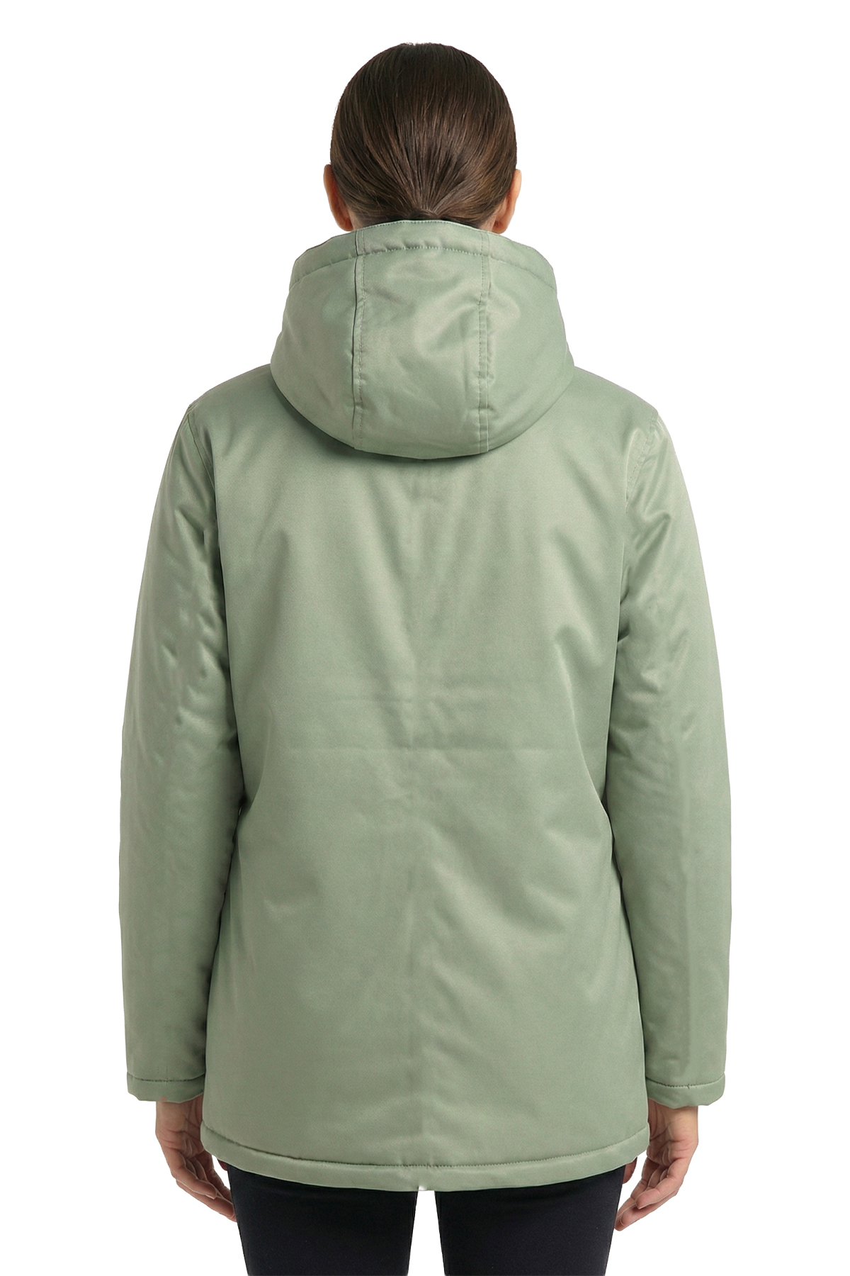 QAWWA  Kadın İçi Kürklü Su ve Rüzgar Geçirmez Kapüşonlu Parka & Mont & Kaban - Görsel 5