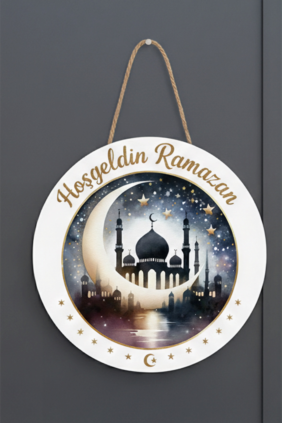 Ramazan Kapı Süsü - Gold Detaylı Hoşgeldin Ramazan Yazılı Duvar Dekoru 3
