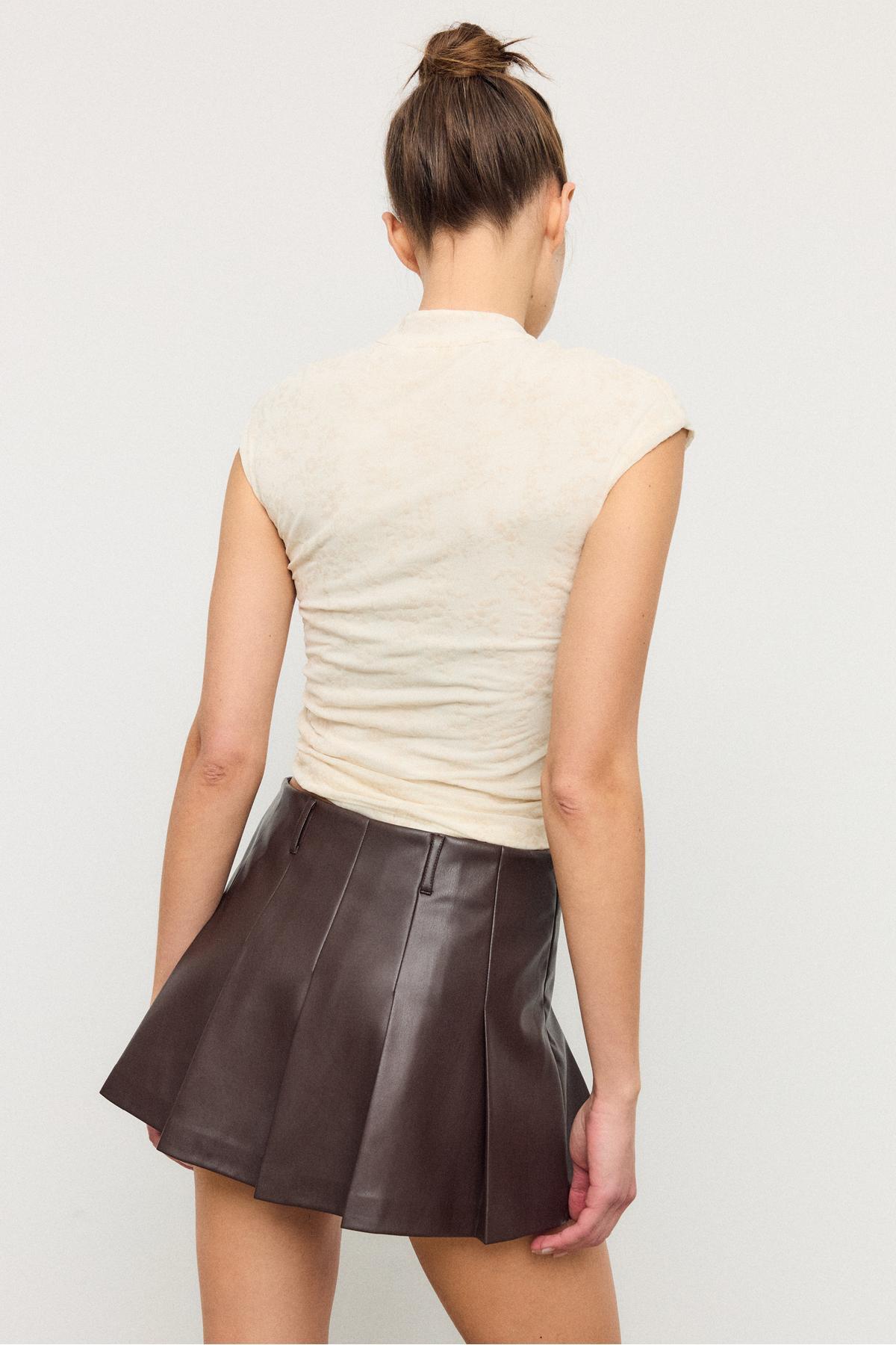 Stradivarius  Floklu qipao tarzı t-shirt - Görsel 5