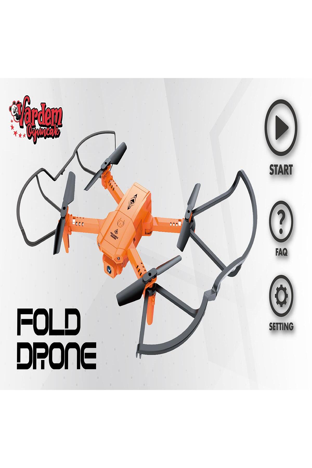 Vardem Uzaktan Kumandalı Full Fonksiyon 2.4G Şarjlı Kameralı Katlanabilir Drone - Standart Standart fotoğrafı 4 (önizleme)