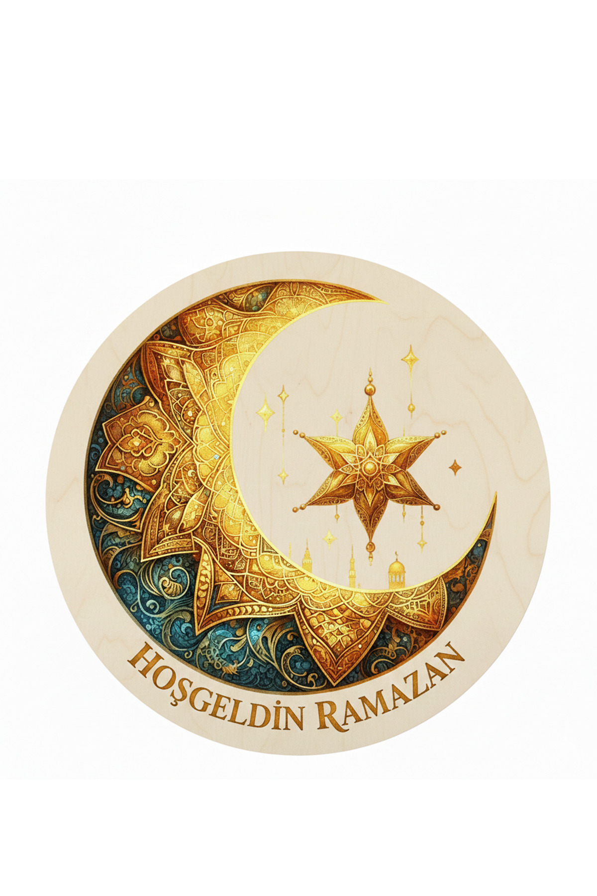 Ramazan Temalı Dekoratif Kapı Süsü Ay Yıldız Detaylı 4