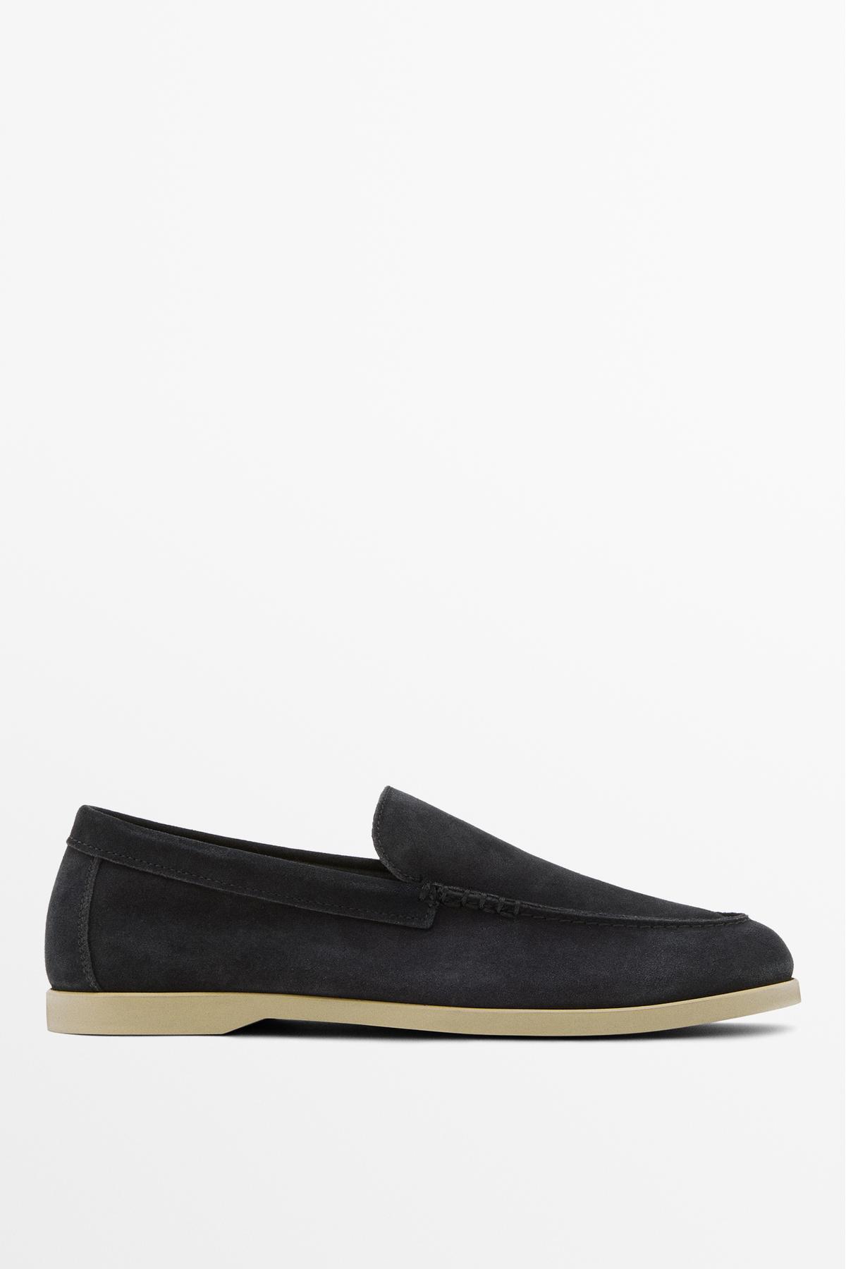 Soft suede leather loafers
