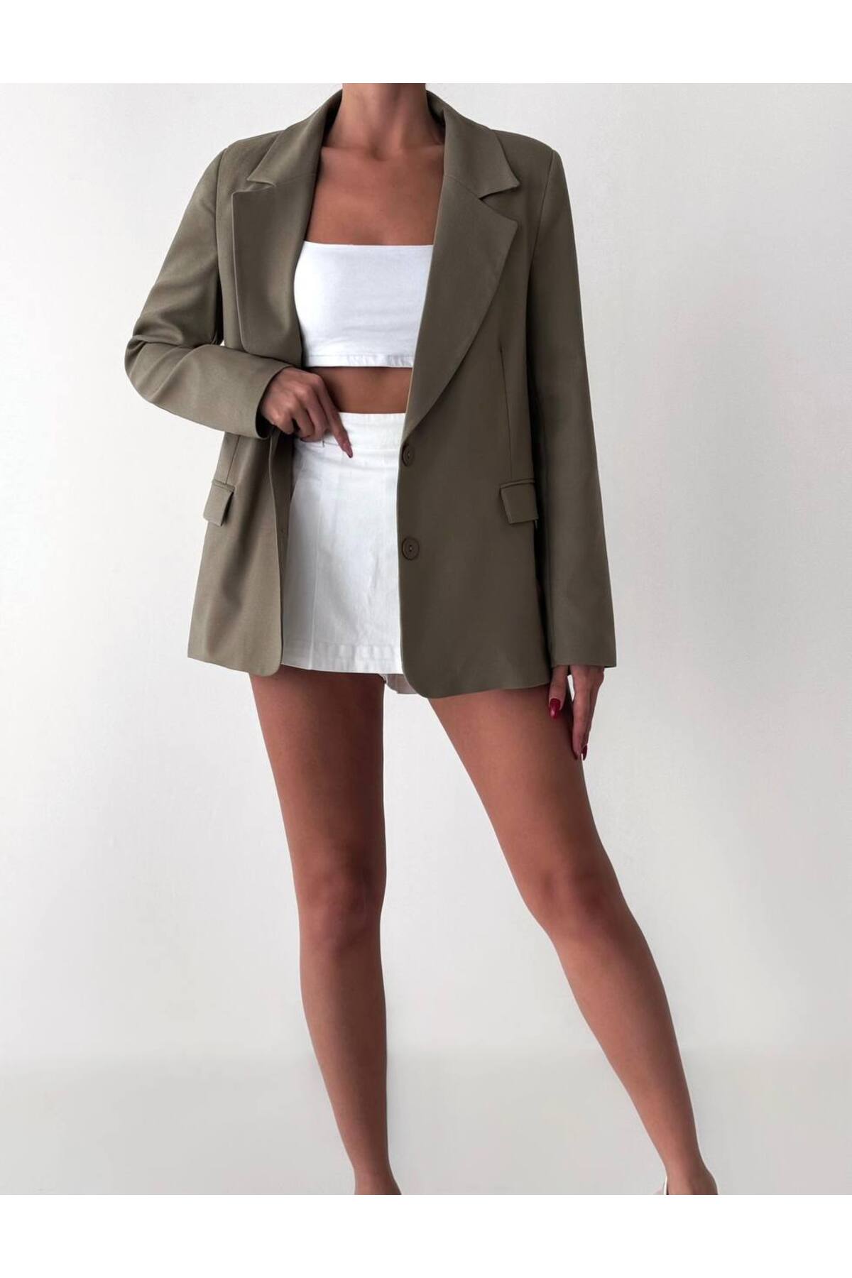 Cistern İstanbul  Kadın Astarlı Spor Blazer Ceket - Görsel 6