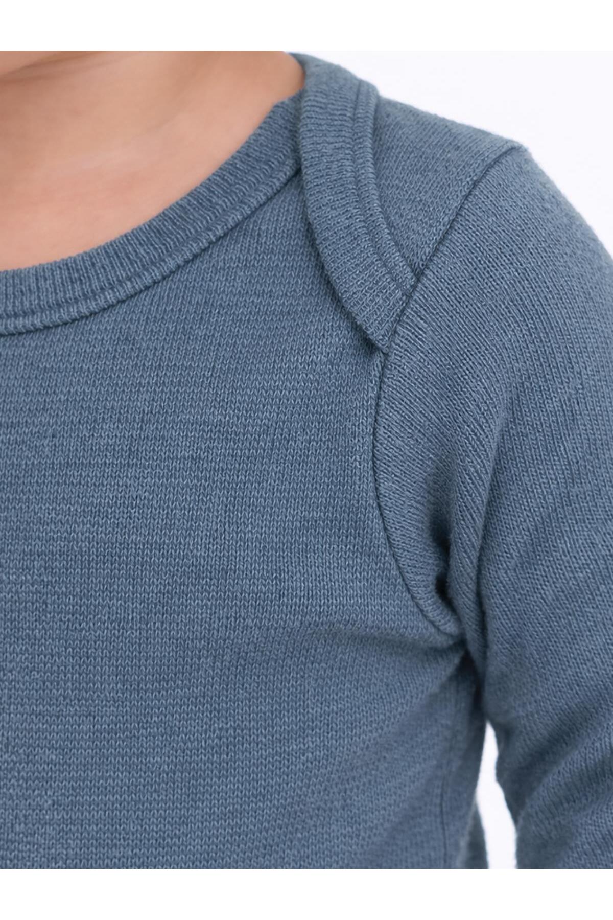 Civil Baby Basıc 3 Lü 0-36 Ay Çıtçıtlı Badi - Gri fotoğrafı 3 (önizleme)