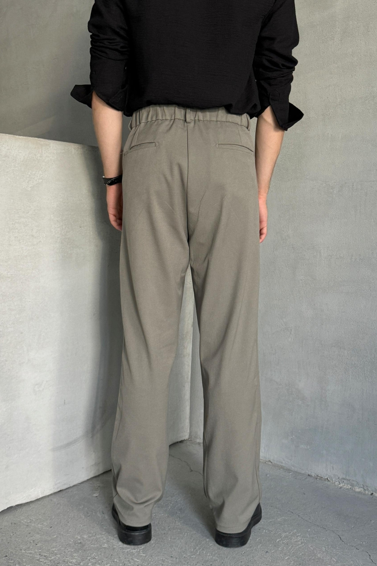 HYMAN  Erkek Pileli Baggy Kalıp Kumaş Pantolon - Görsel 6