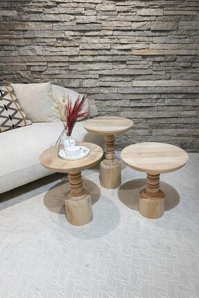 DİĞER1111 Naturel ihlamur ağacı Mantar Sehpa