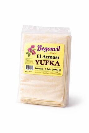 BEGONVİL Yufka Evi El Açması Yufka | Böreklik | 6 Adet (1000 g)