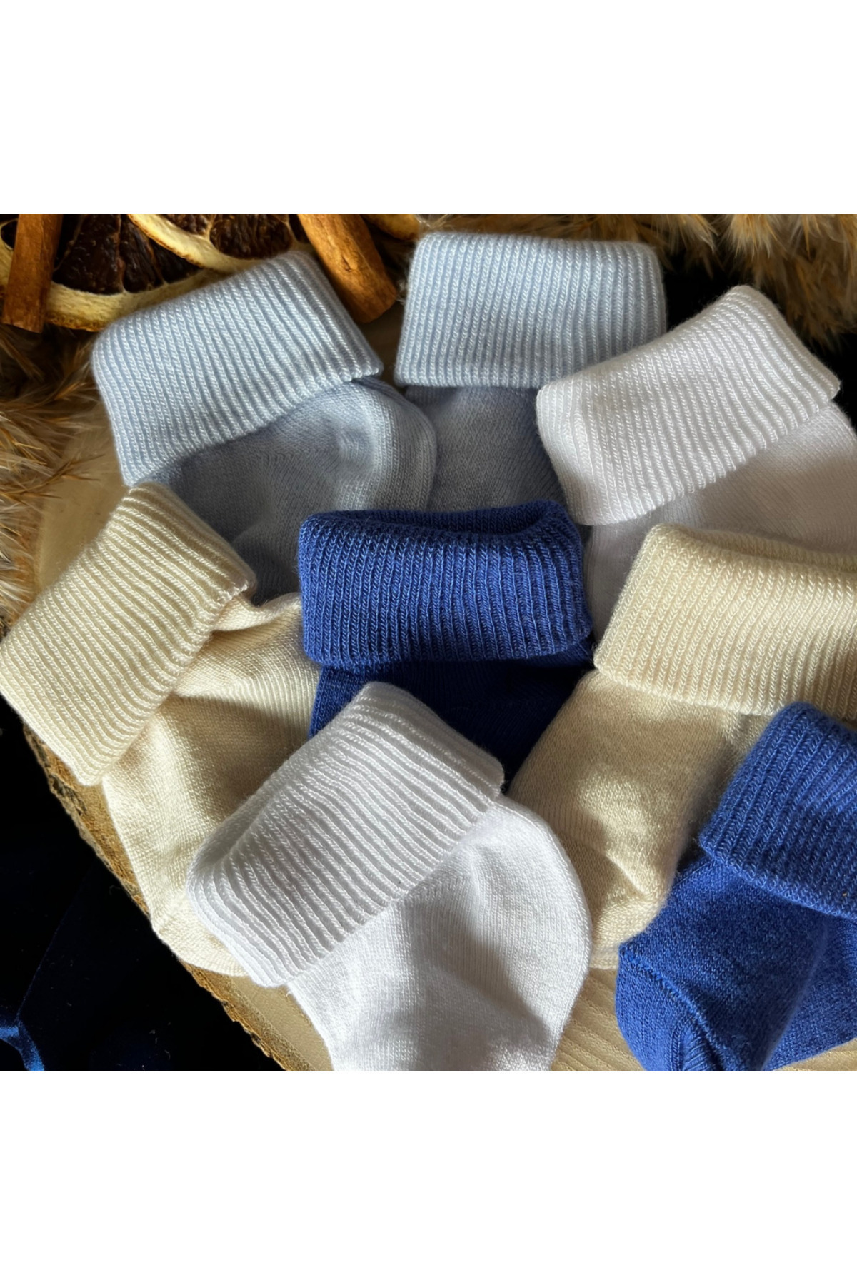 Novibaby 12'li Bambu Yenidoğan Bebek Çorap I Baby Boy I Kız Erkek Bebek Çorabı fotoğrafı 5 (önizleme)