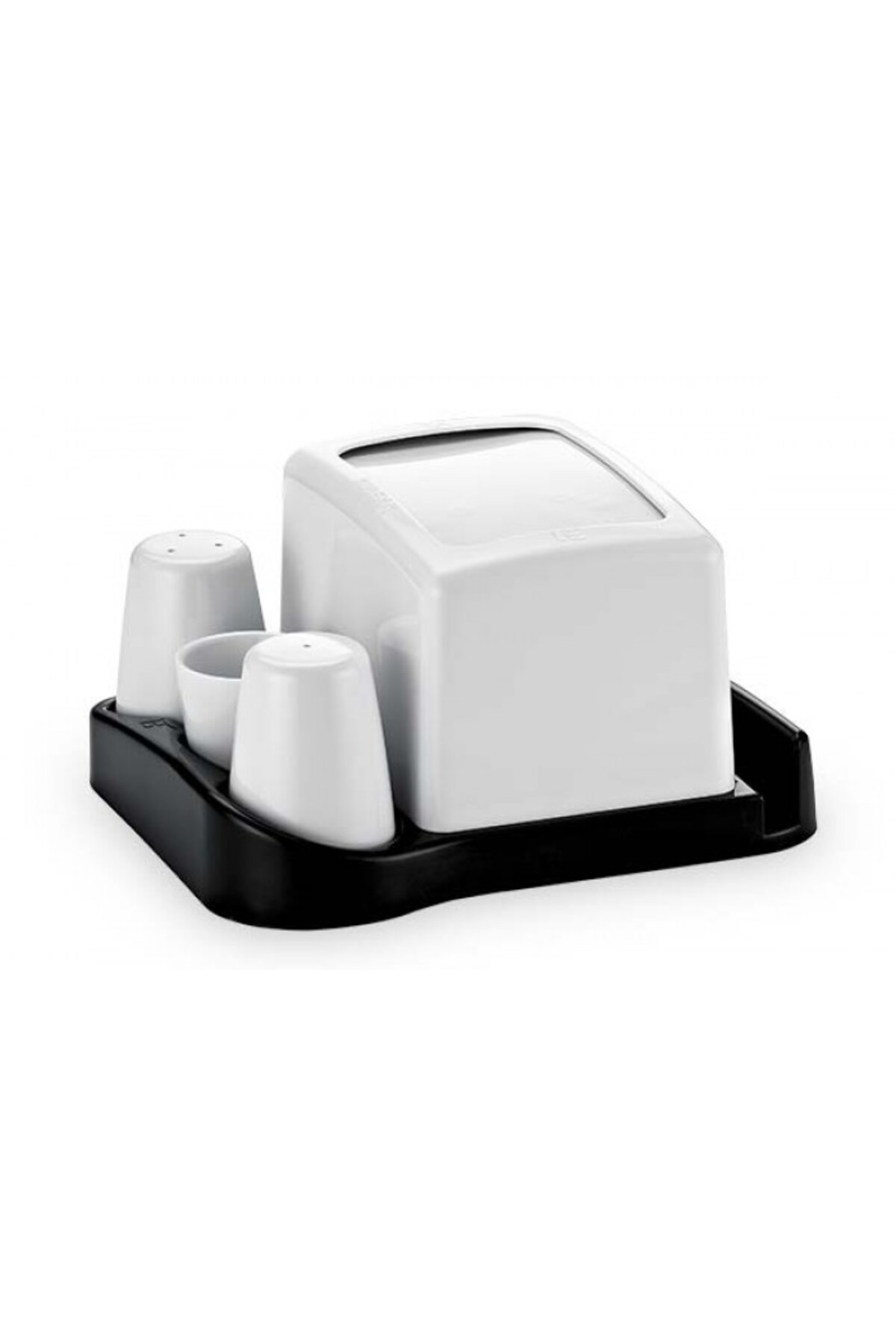 Raki Set Suport Servetele Masa Cu Solnita Si Pipernita 19x20x12cm - One Size