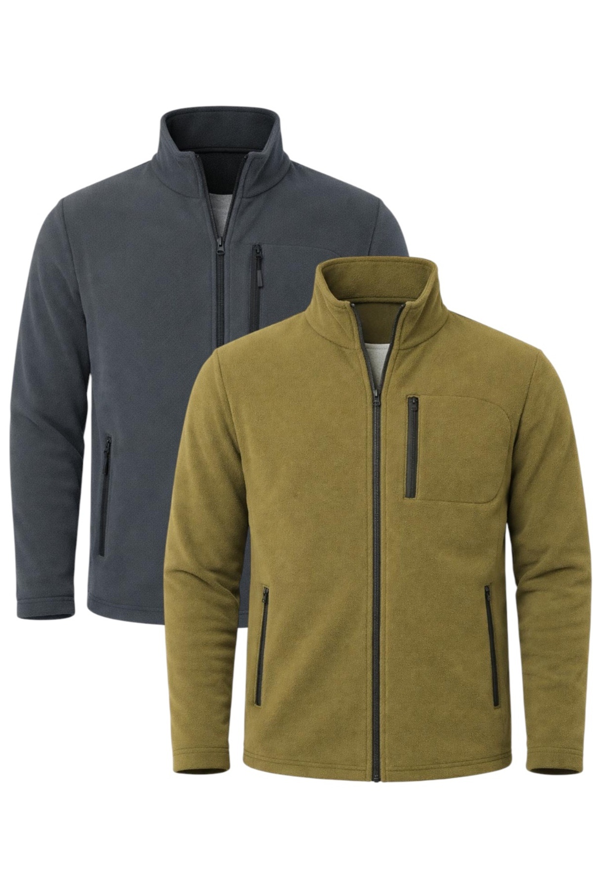 pandy 2'li Unisex Anti-pilling Tüylenme Yapmayan Standart Fit Soğuk Geçirmez Polar — رنگارنگ pndyikltmplr