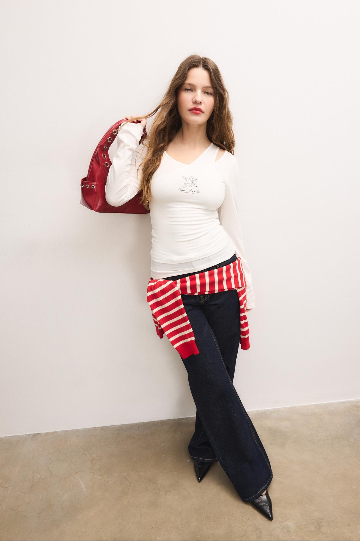 T-shirt with double angel pattern
