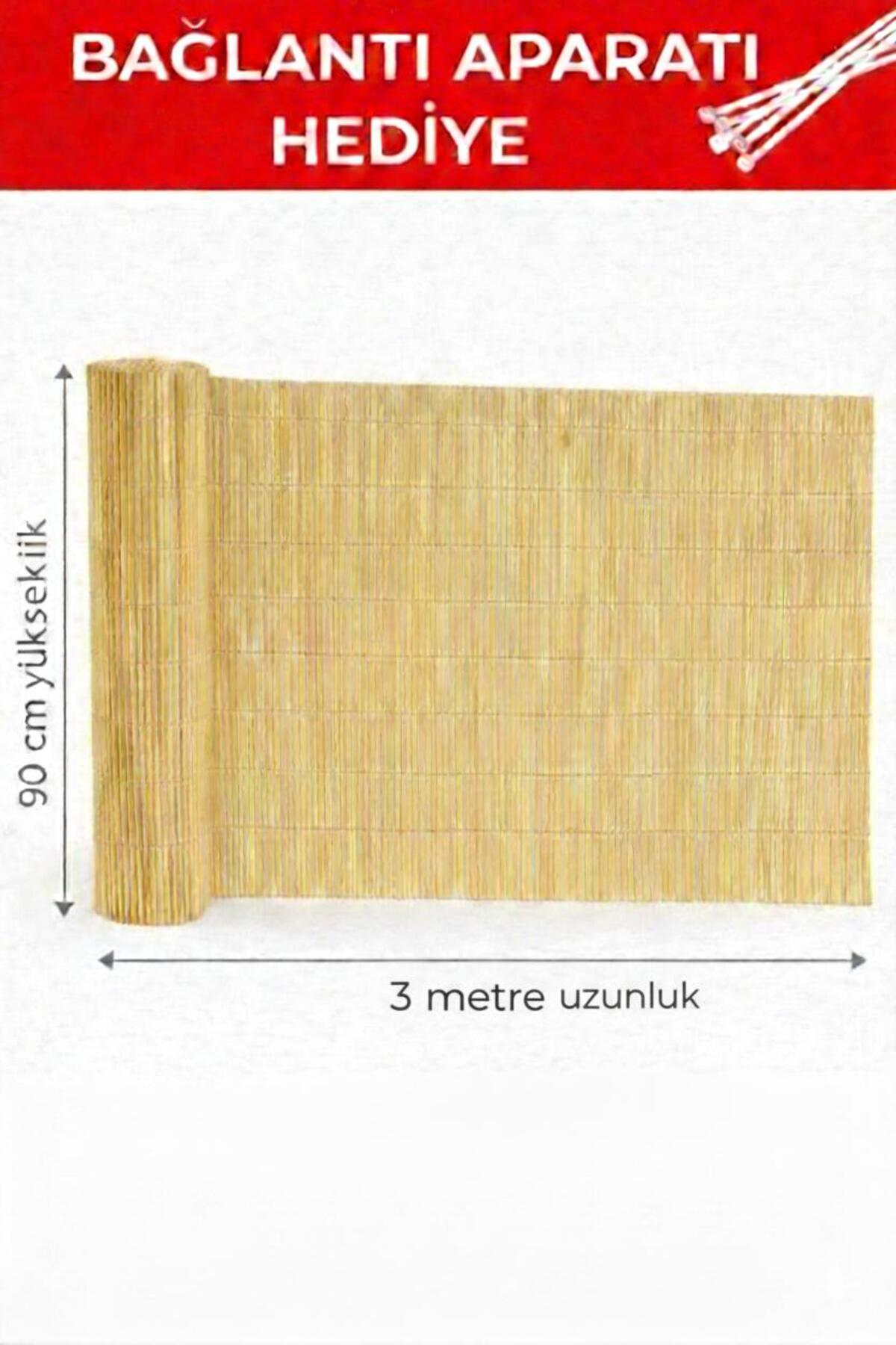 Natural Cane Wire Mesh Fence 90cm x 3m | Garden Fence , Balcony Fence, Bamboo Fence , Canopy, Wind Shield