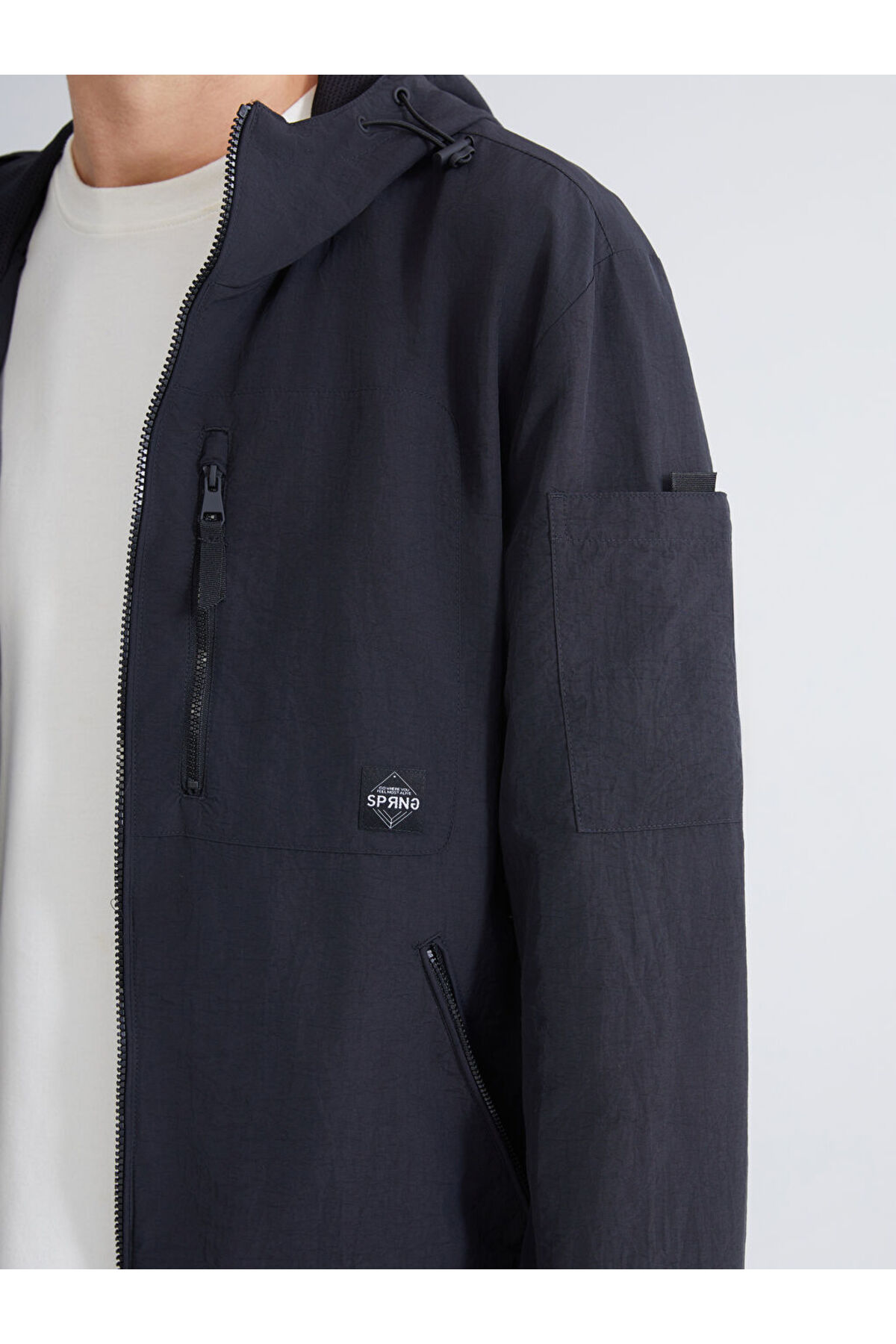 بارانی مردانه Black Standard Fit — رنگارنگ TYCB5B396719D7C8C03DF7100 — تصویر 3 از 7