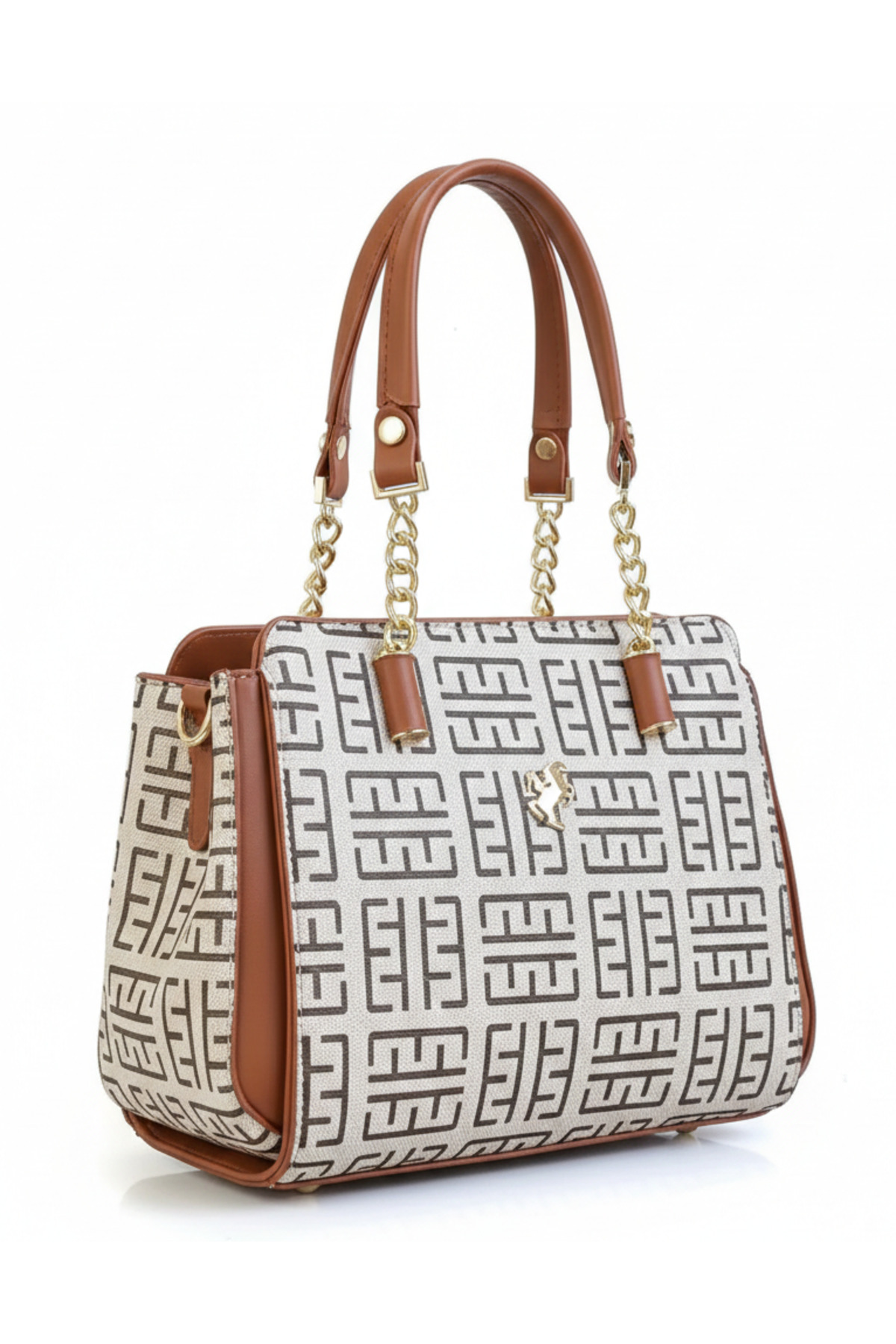Miami Polo Club Mink Miami Women's Handbag with Gold Accessories