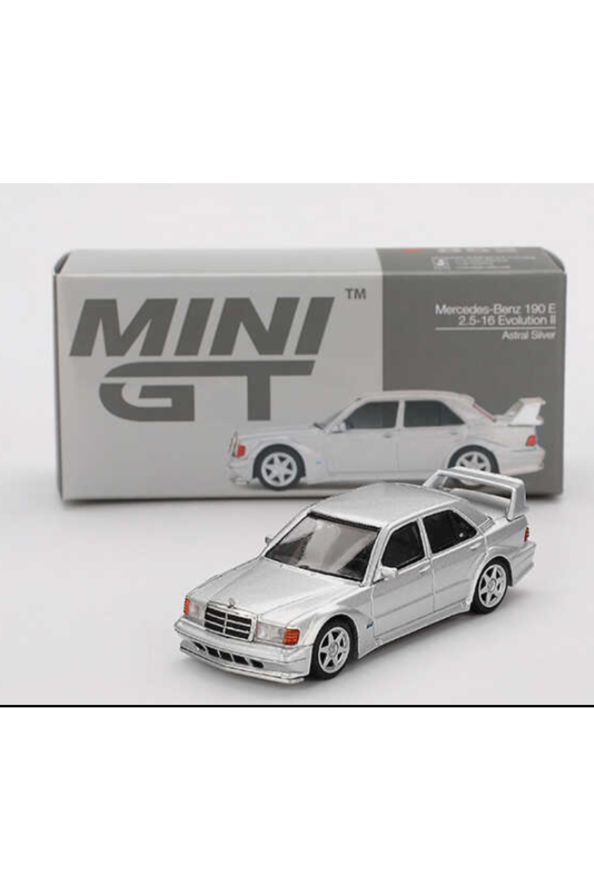 mini gt 1/64 Mercedes-Benz 190E 2.5-16 Evolution II Astral Silver