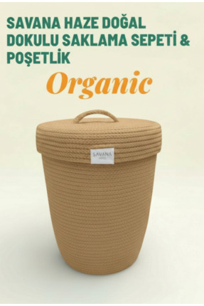 Savana Haze Pamuk Kordon İpten Kapaklı Çok Amaçlı Poşetlik ve Sebze Saklama S...