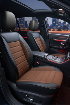 GM-DESIGN Speed Serisi Taba Pike Kumaş Üniversal Oto Koltuk Kılıfı - 5 Koltuk...
