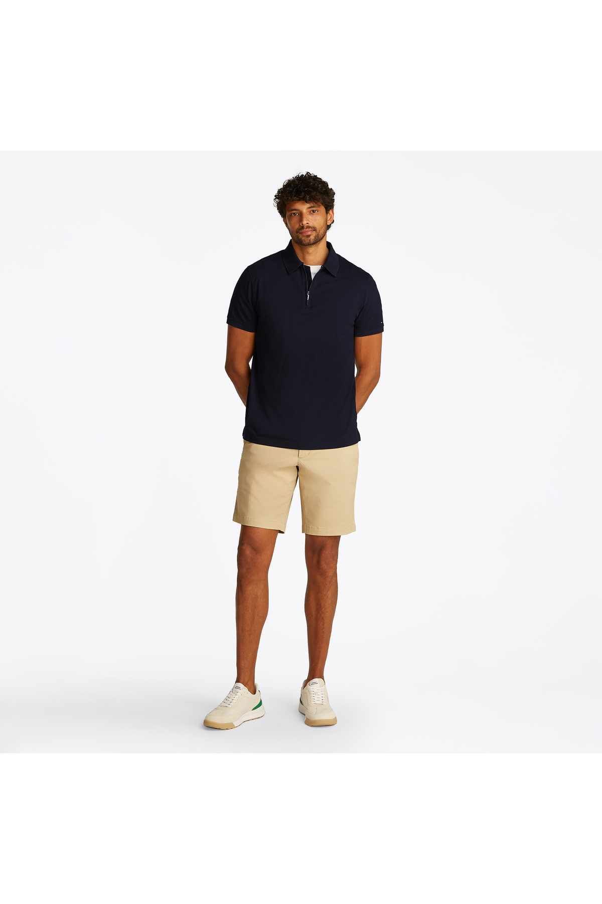 تامی هیلفیگر پولو آبی مردانه دی سی زیپ