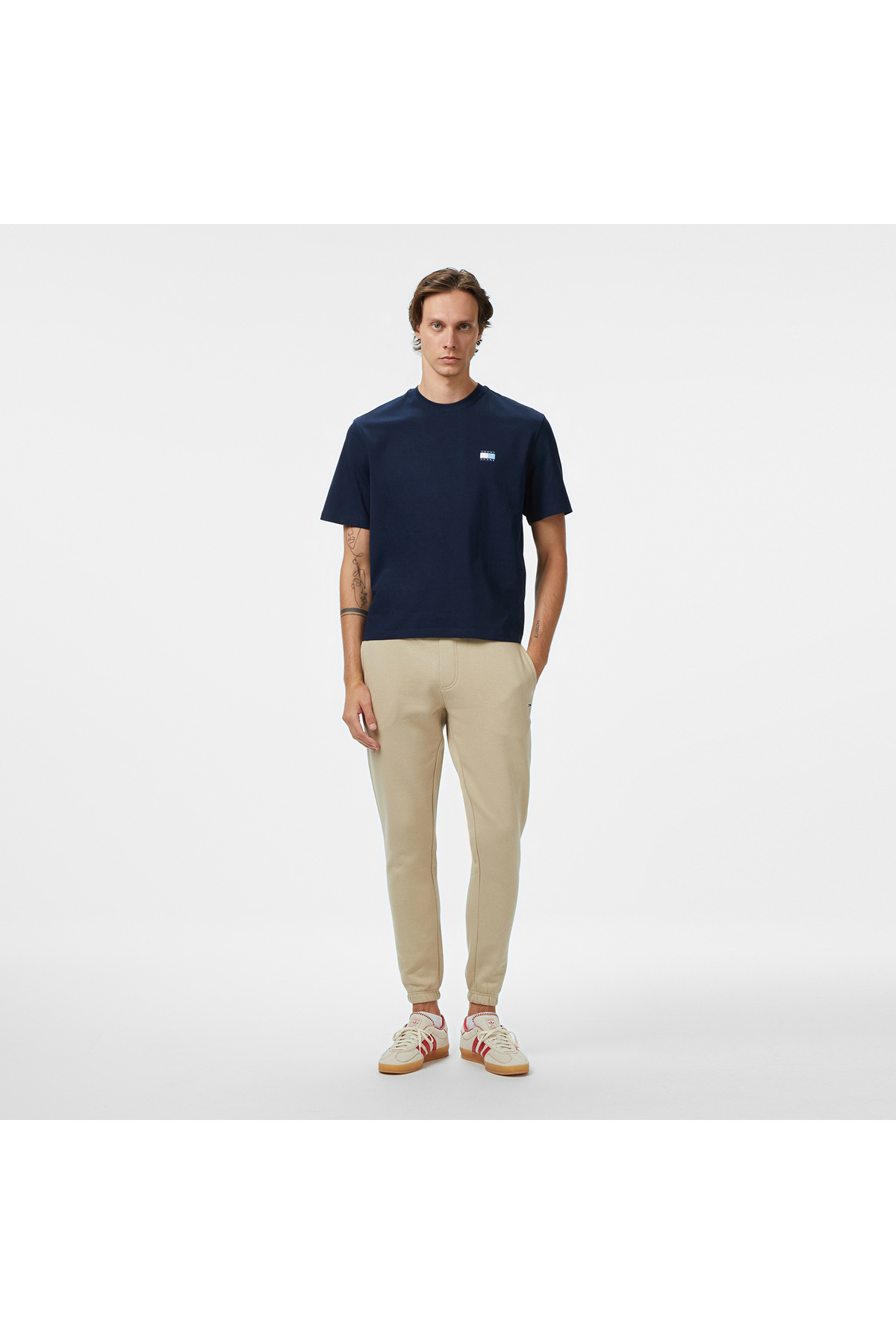 تامی هیلفیگر شلوار ورزشی مردانه تامی جینز مدل Flag Slim Fit به رنگ بژ