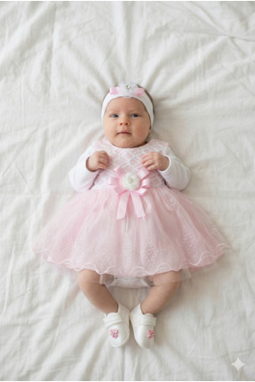 tinytrends Kız Bebek 4'lü Mevlüt Elbisesi