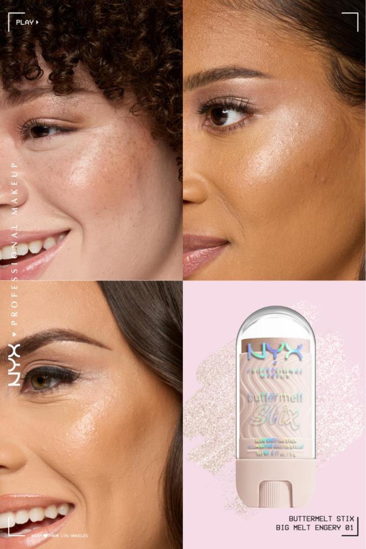 هایلایتر باترملت استیکس - هایلایتر کرمی استیک 01 - بیگ ملت انرژی — بژ NYXBUTTERMELTSTIX — تصویر 3 از 9