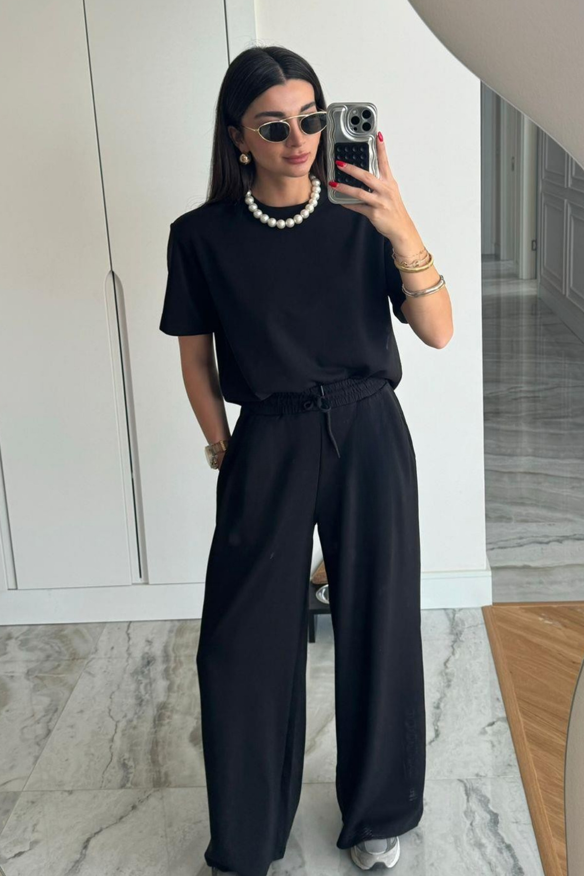 YAKAMEL ŽENSKA TRENERKA SA KRATKIM RUKAVIMA, 2-NAZNICA PE Pamučni džersej O M...