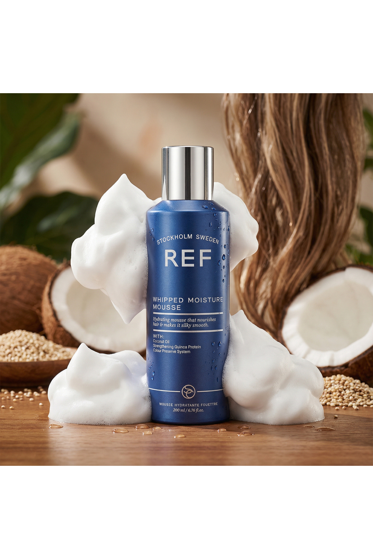 REF Whipped Moisture Mousse 200 ml - Nemlendirici Saç Bakım Köpüğü — BeTouch